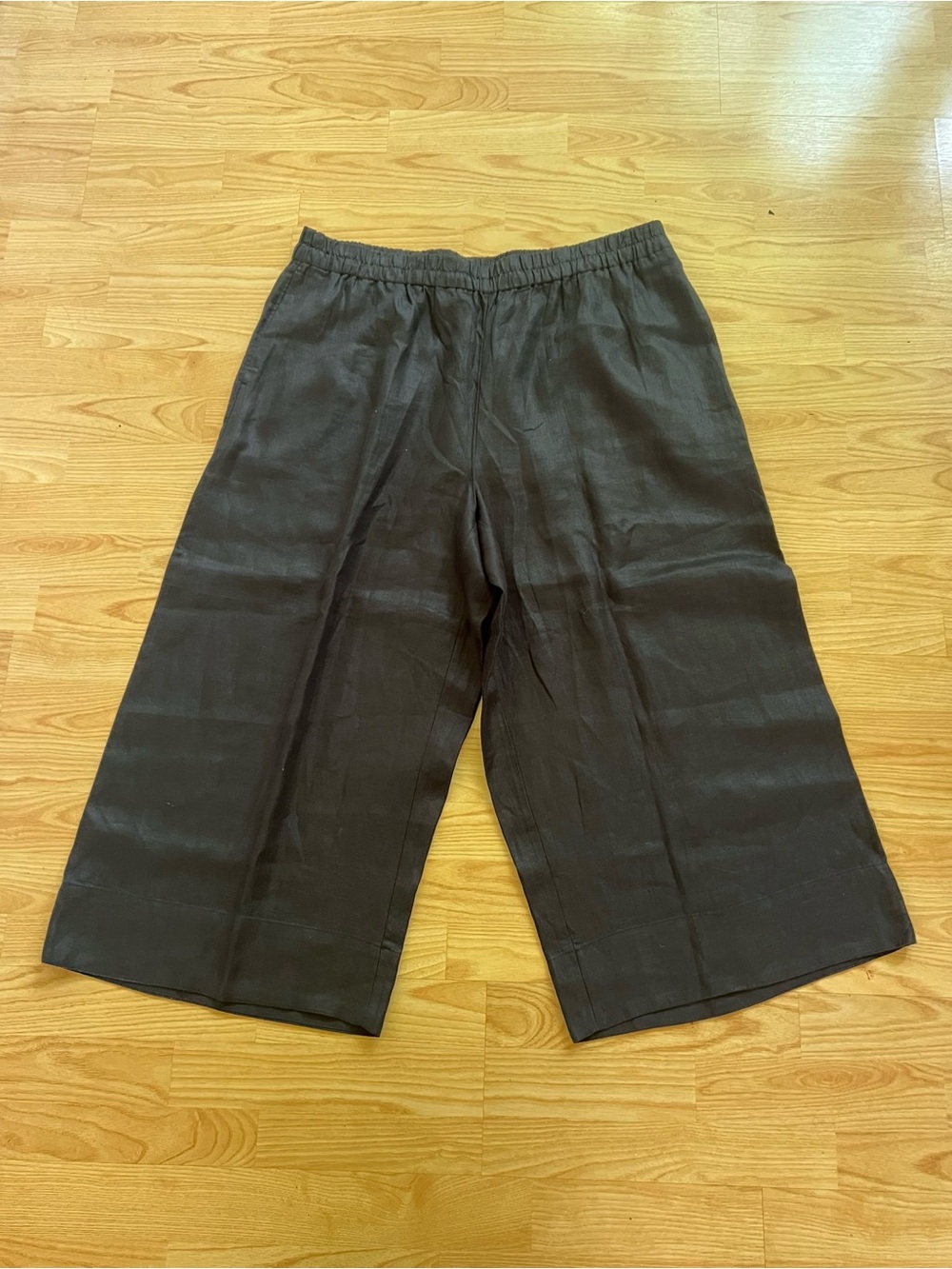 NWOT BANANA REPUBLIC BLACK LINEN WIDE LEG PANTS XXL